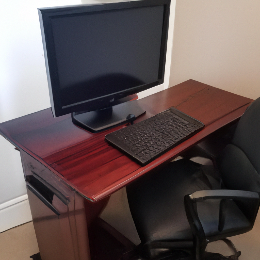 Large Wood Computer Desk